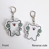 Acrylic Key Holder Shake Ball Puppy Keychain Hanger Cartoon Shake Football Key Ring Creative Rocking Tennis Keychain Shared Gift 6