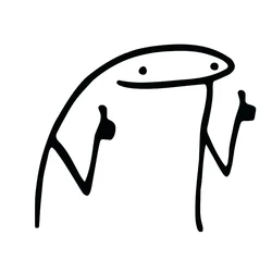 Stick Man Thumbs Up Meme Series Car Decal - Premium Vinyl Sticker (White)