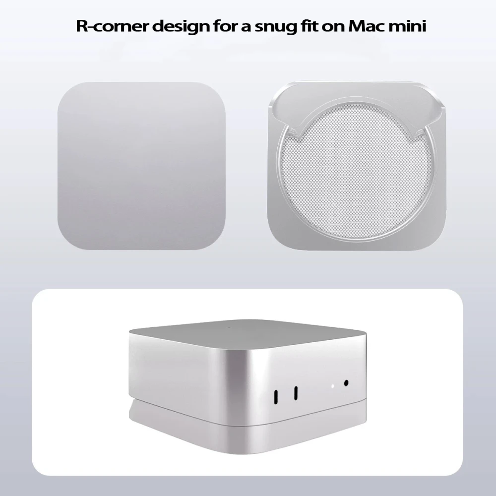 for Mac Mini M4 Aluminum Alloy Bracket Base for Mac Mini M4/M4 Pro Desktop Stand Dust and Heat Dissipation