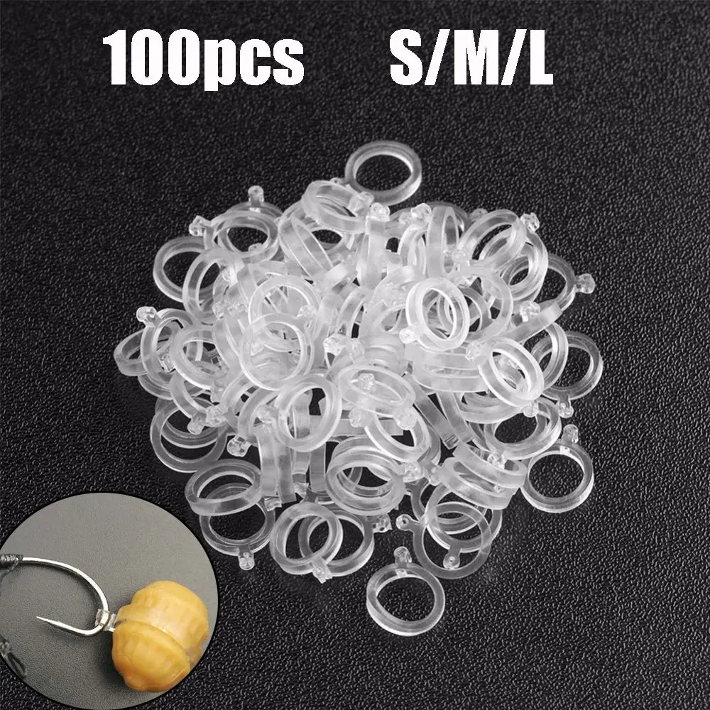 Élastiques à pellets 100 pièces transparents pour pêche à la carpe - Bandes élastiques haute qualité