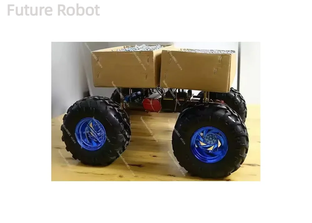 5Kg Load 4WD Robot Car Chassis Off-Road Type Super Large Chassis DC Deceleration Motor RC Car Off-Road Wheels Programmable Tank