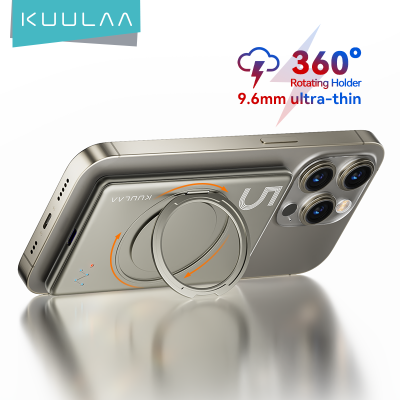 KUULAA Magsafe Power Bank 5000mAh Magnetic Battery with Stand External Battery Fast Charging For iPhone 16 15 14 13 PowerBank