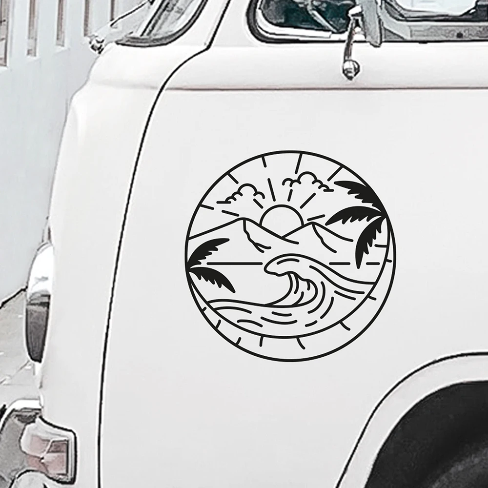 Ocean Mountain Car Suv Camper Furgoni Adesivi E Decalcomanie Motorhome Decor Accessori In Vinile Per Bmw E91,Peugeot 307,Audi Q3,Opel