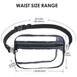 Waterproof Transparent Clear Purse with Shoulder Strap - Hands - Free Crossbody Bag (DARK GRAY)