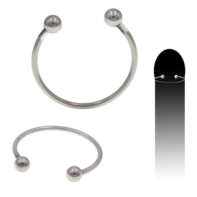 Man304SatinlessMetalLingerieFitnessRingCrotchBodyMuscleTrain