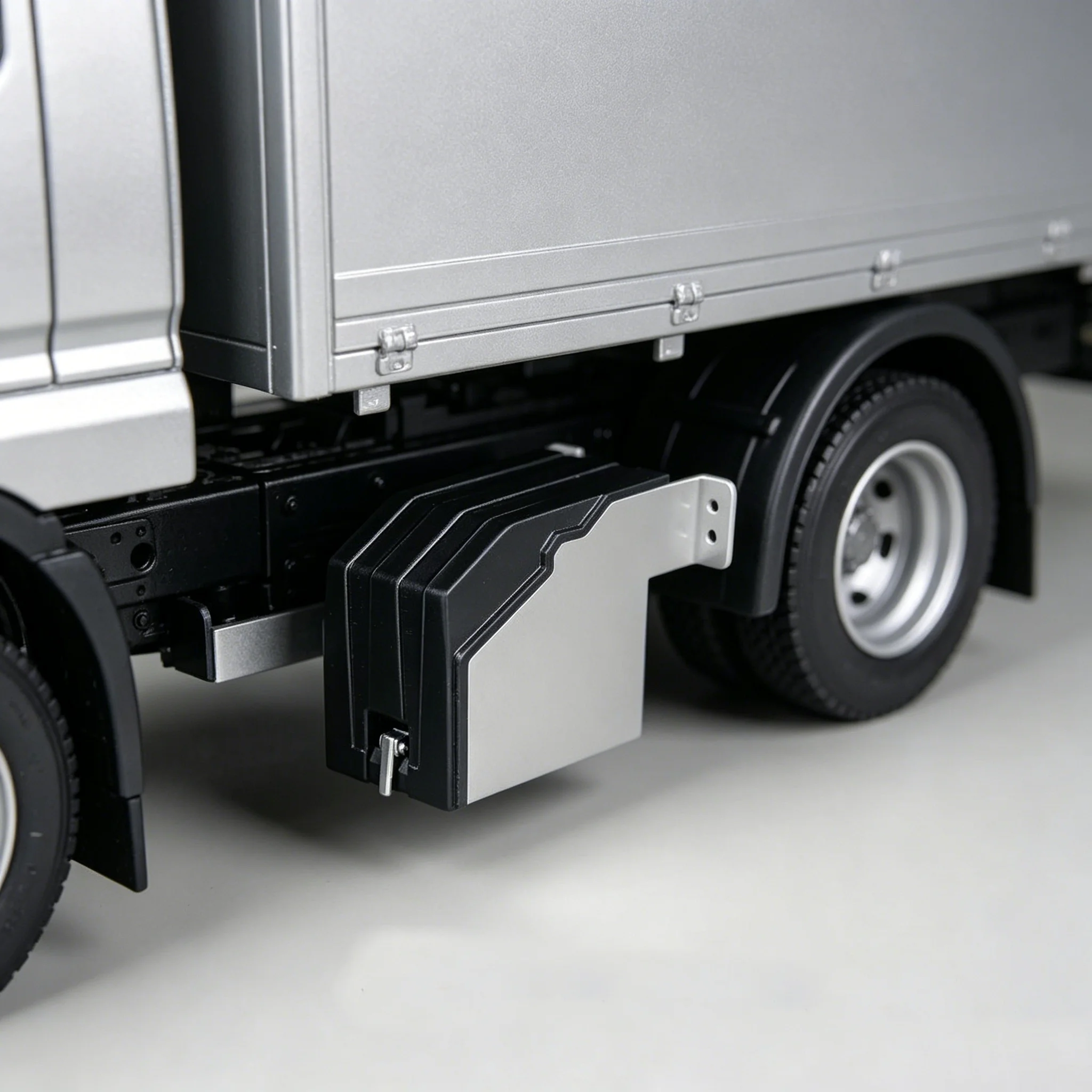 RC 1/14 Schlamm-Kipper mit Batteriefach für Tamiya Hydraulikbagger, Lader, Muldenkipper für SCANIA MAN VOLVO Tripper Truck DIY-Teile