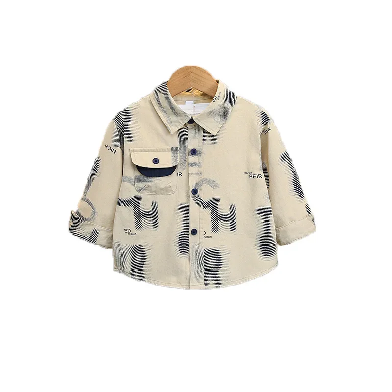 Spring Autumn Boy's Long Sleeve Shirt Jacket Children's Fashionable Baby Clothes New Hot Sale Of The Season Style Male Toddler S