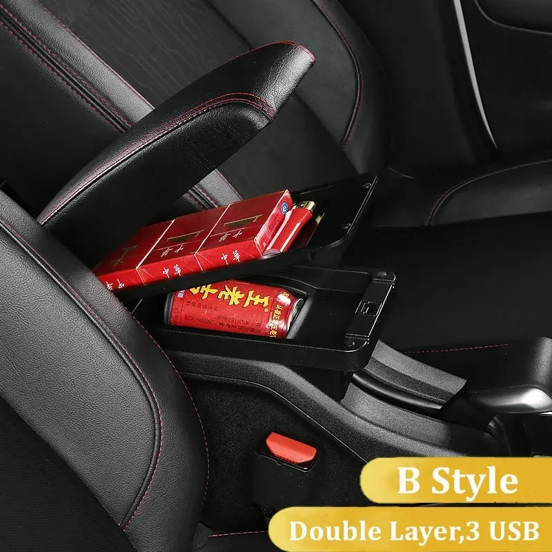 Car Armrest Box Car Armrest Box For Peugeot 308 2008-2012 T7 SW / Citroen C4 2011 Retrofit Parts Center Storage Box USB
