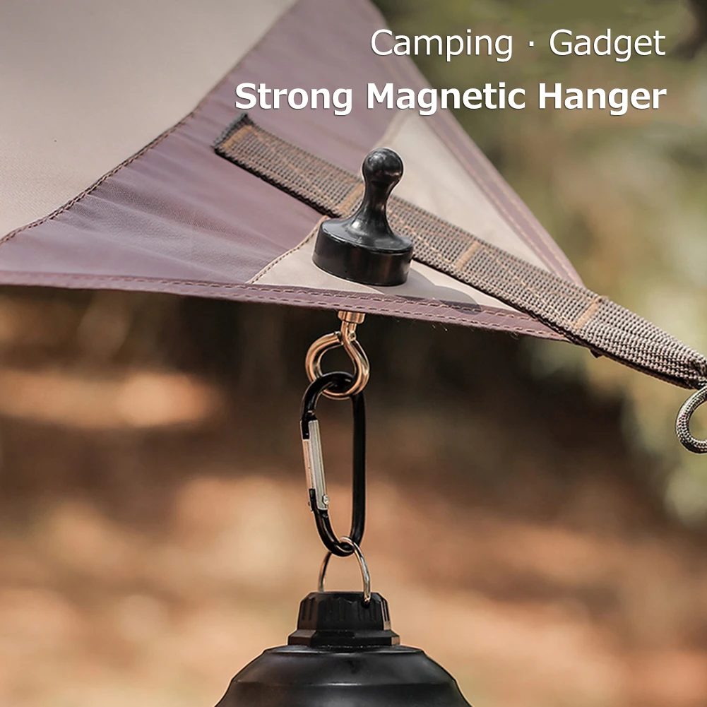 Magnetic Hooks Magnet Hooks Camping Tent Accessories Camping Tent Fasteners Magnetic Carabiner Outdoor Camping Strong Magnetic Hooks Tent Canopy Carabiners Mountaineering Buckle Magnet Hanger Camping Light Magnetic Hook