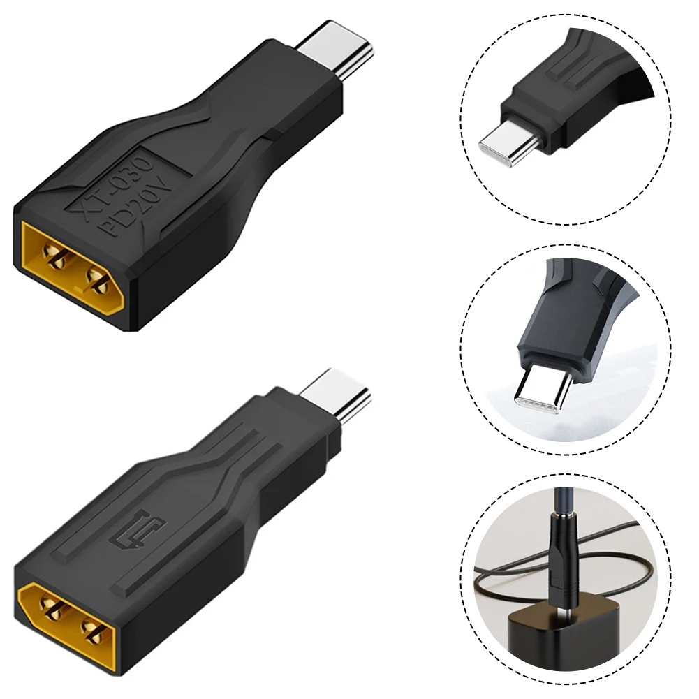 100W Type C Adapter For XT60 Fast Charging USB-C Extension Connector Type-C Charging DC To Energy Storage Battery