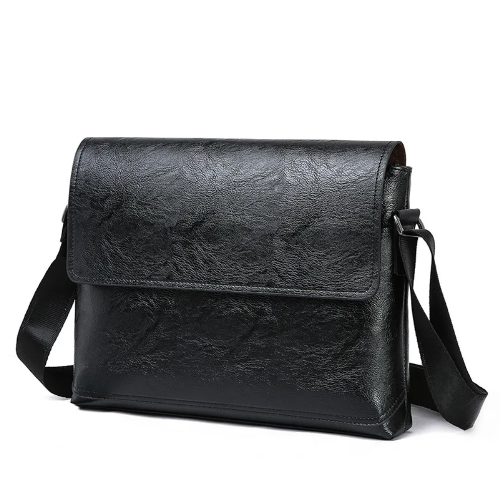 Luxury PU Leather Crossbody Bag - Multifunctional Vintage Men's Business Handbag