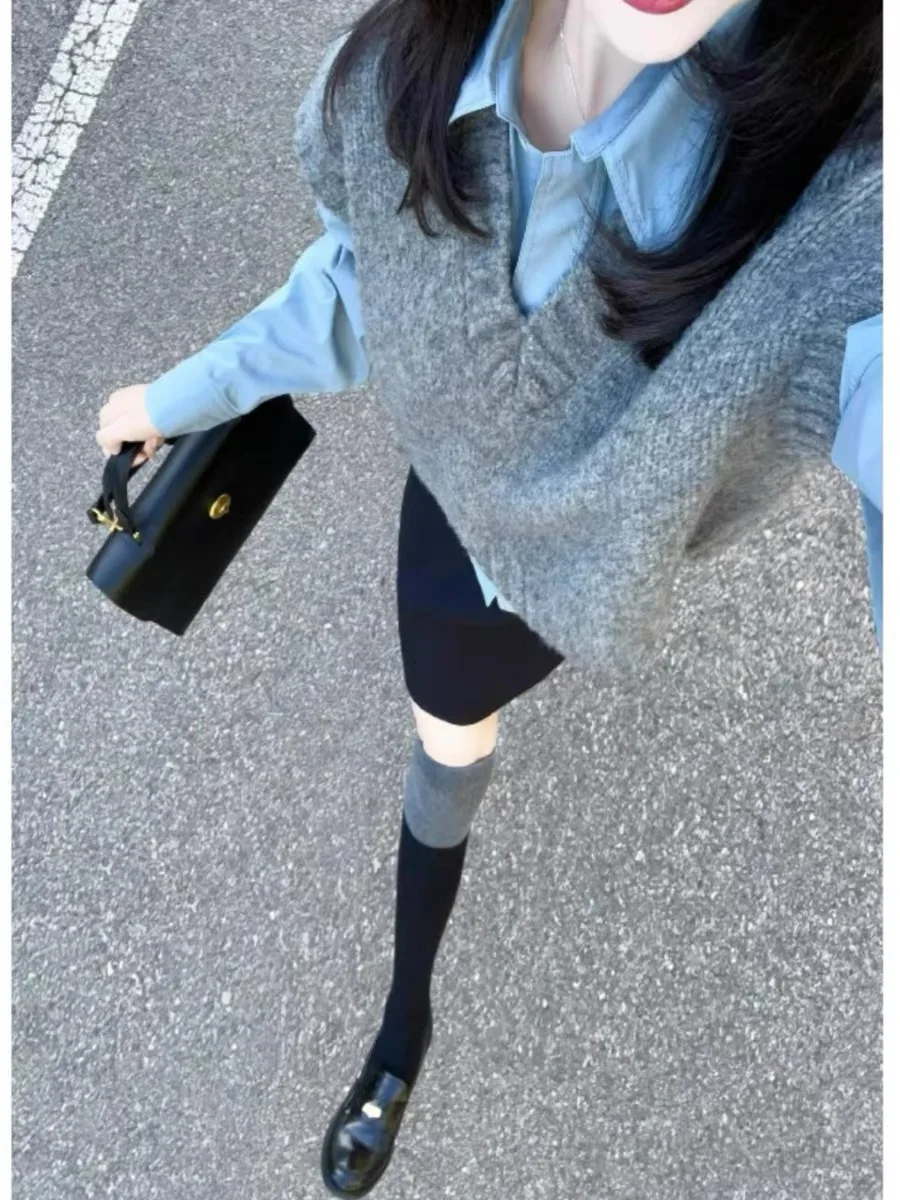 Women Winter Knit Vest Sleeveless Warm Pullover Sweater