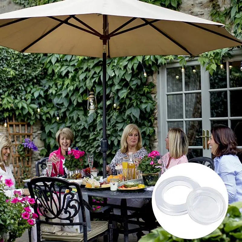 Patio Table Umbrella Hole Circle Plug Umbrella Hole Ring Cap Set Durable Outdoor Patio Garden Beach Table Plug Set