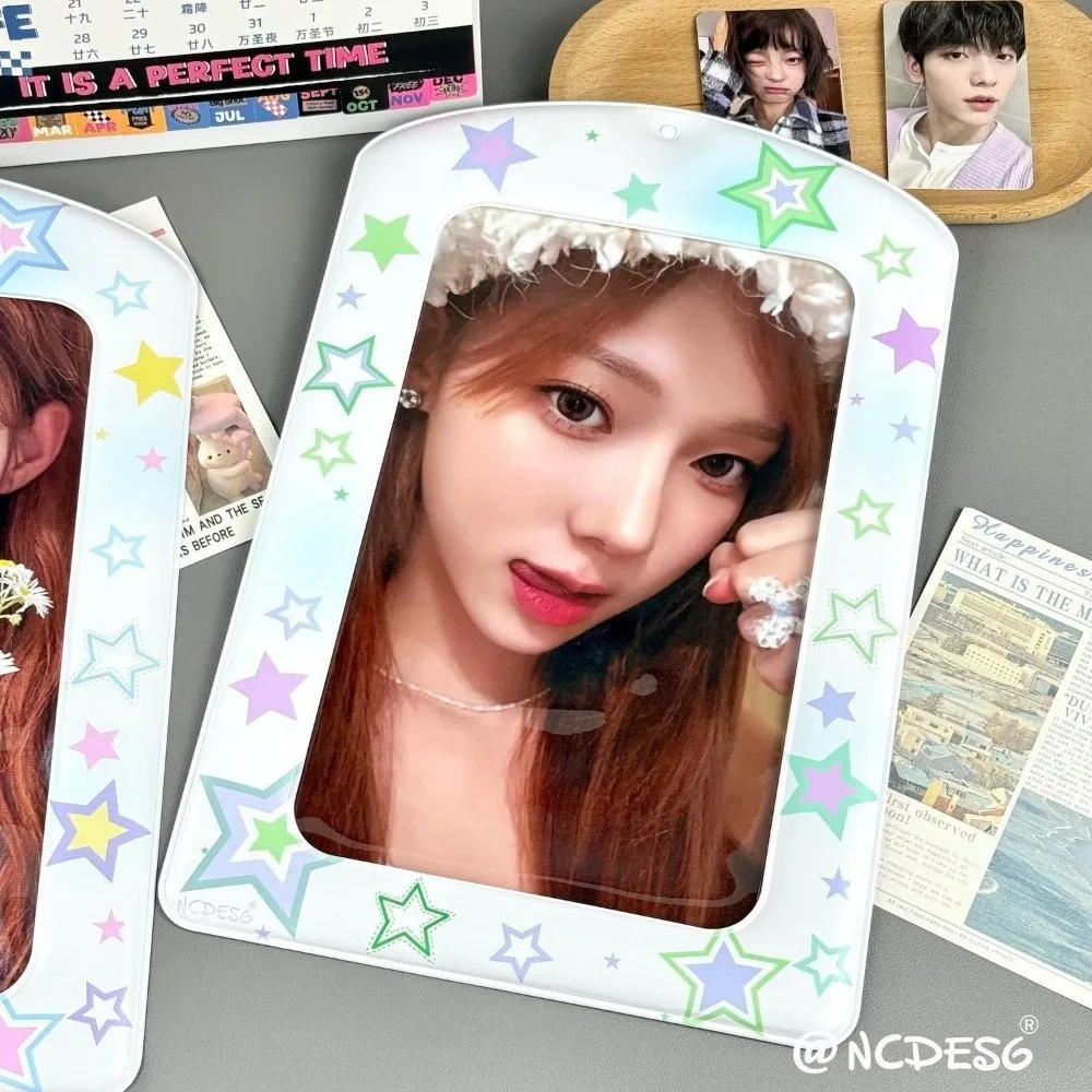 Trendiger A4-Fotokartenhalter aus PVC, Schutzhülle für koreanische Idol-Fotos, bunte Riesen-Schutzhüllen für Postkarten, Geschenk für Mädchen – Detail 7