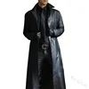 PU Leather Coat Men Jacket Spring Fall Winter Top Slim Korean Streetwear Gothic Moto Biker Punk Outwear Abrigos Mujer Invierno 1
