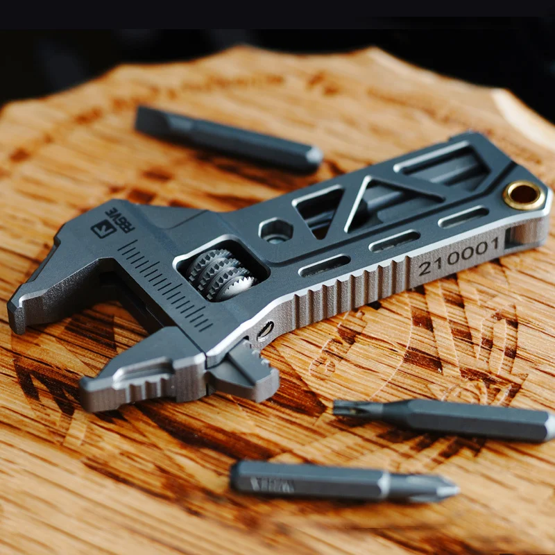 

EDC Titanium Alloy Mini Adjustable Spanner Wrench Handle Multi-tool profession Portable Rrepair Tools For Survival Outdoor