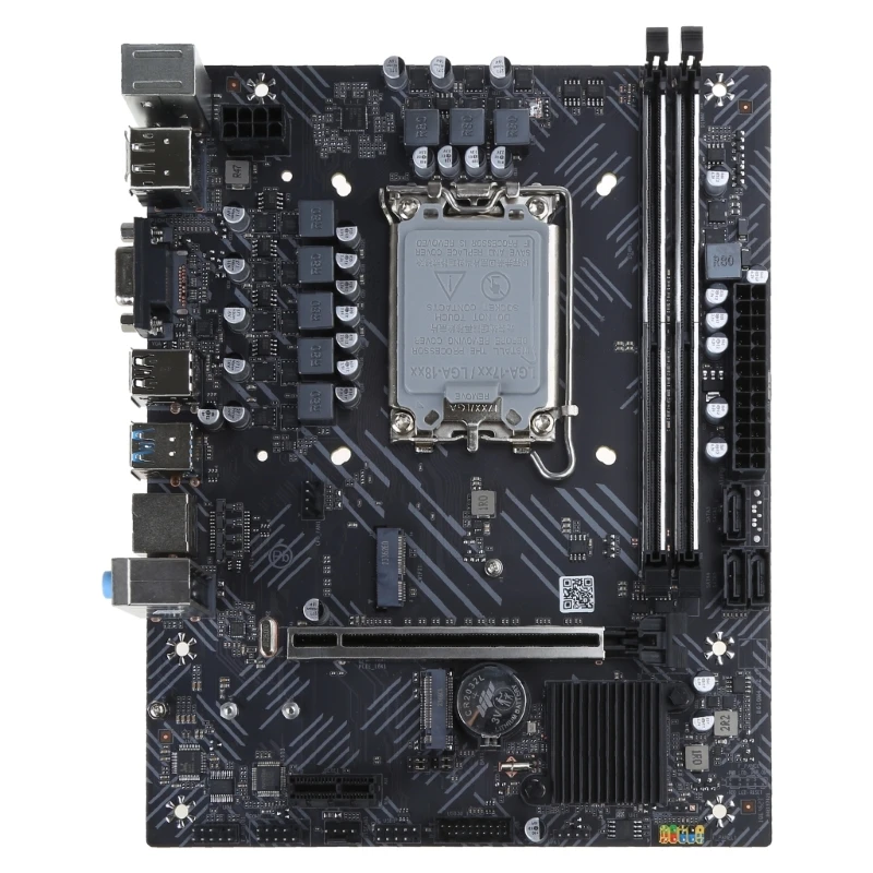 

51BE Brand New H610 Desktop Computer Motherboard LGA1700 DDR4x2 1000MB Lan .2 NVME