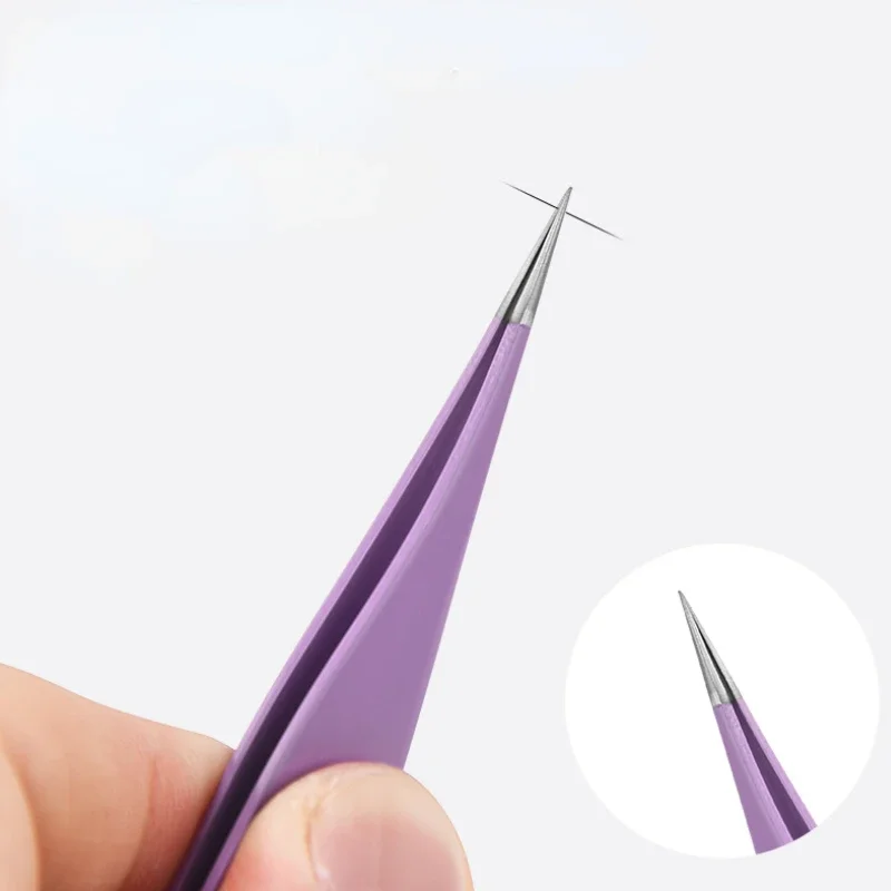 Super pointed acne clip acne needle grafting eyelash clip blackhead fake eyelash tweezers beauty tool lash tweezers