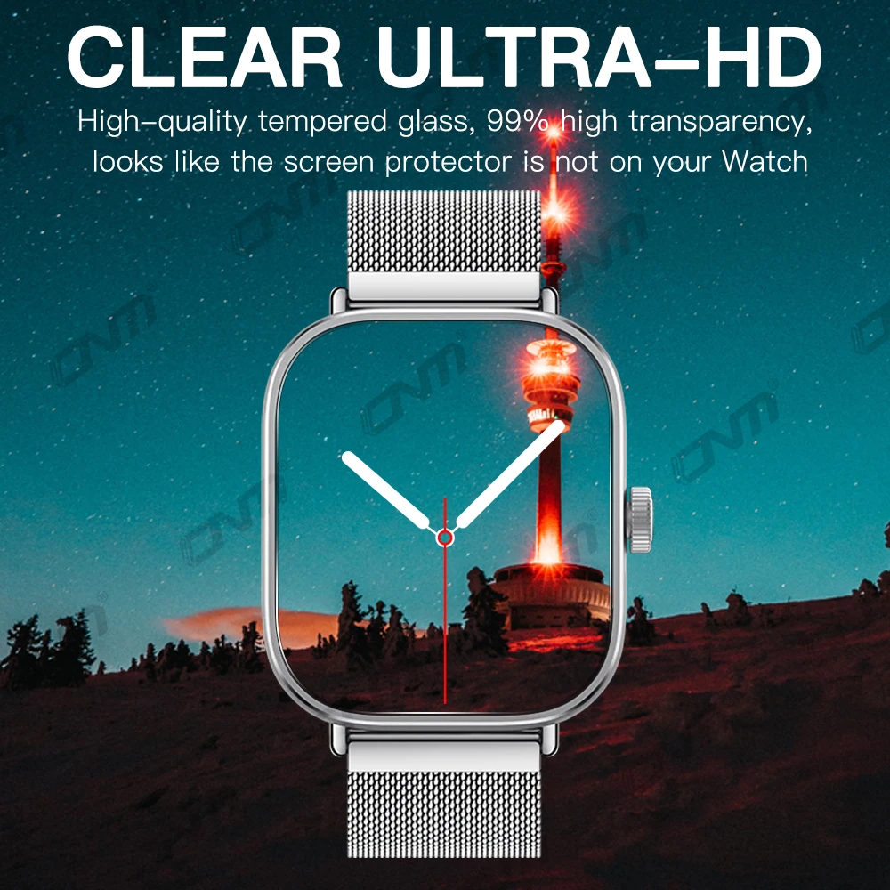 Premium Tempered Glass Screen Protector for Smart Watches - Clear HD Protective Film