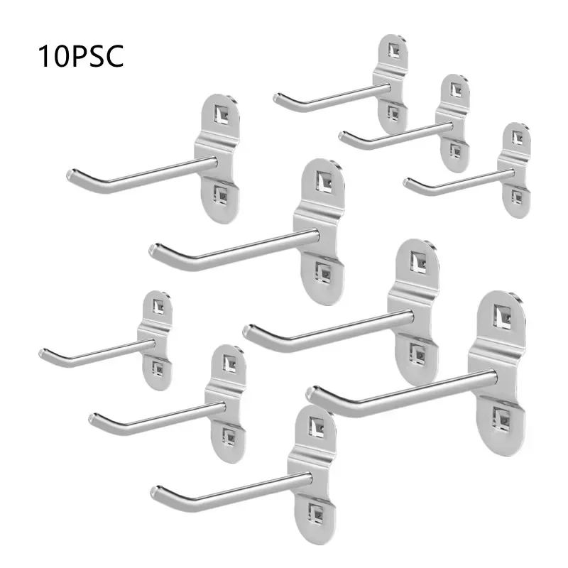 

10 шт. домашний кухонный крючок, Металлическая Витрина, крючок для инструментов, утолщенная квадратная пластина с отверстиями, металлический крючок для хранения, хороший крючок для полки
