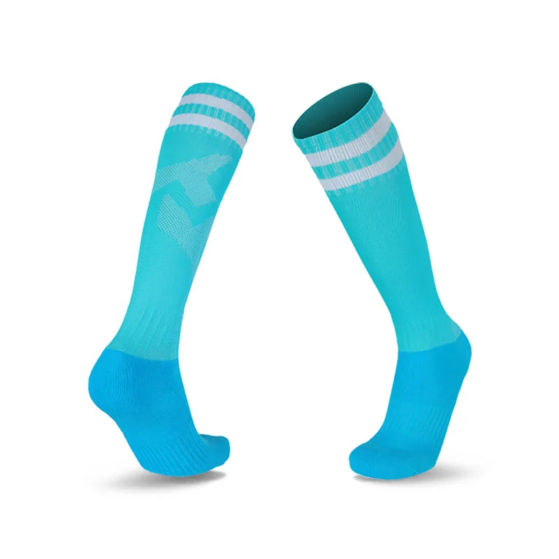 Men's Breathable European Soccer Knee-High Socks - 22 Color Options