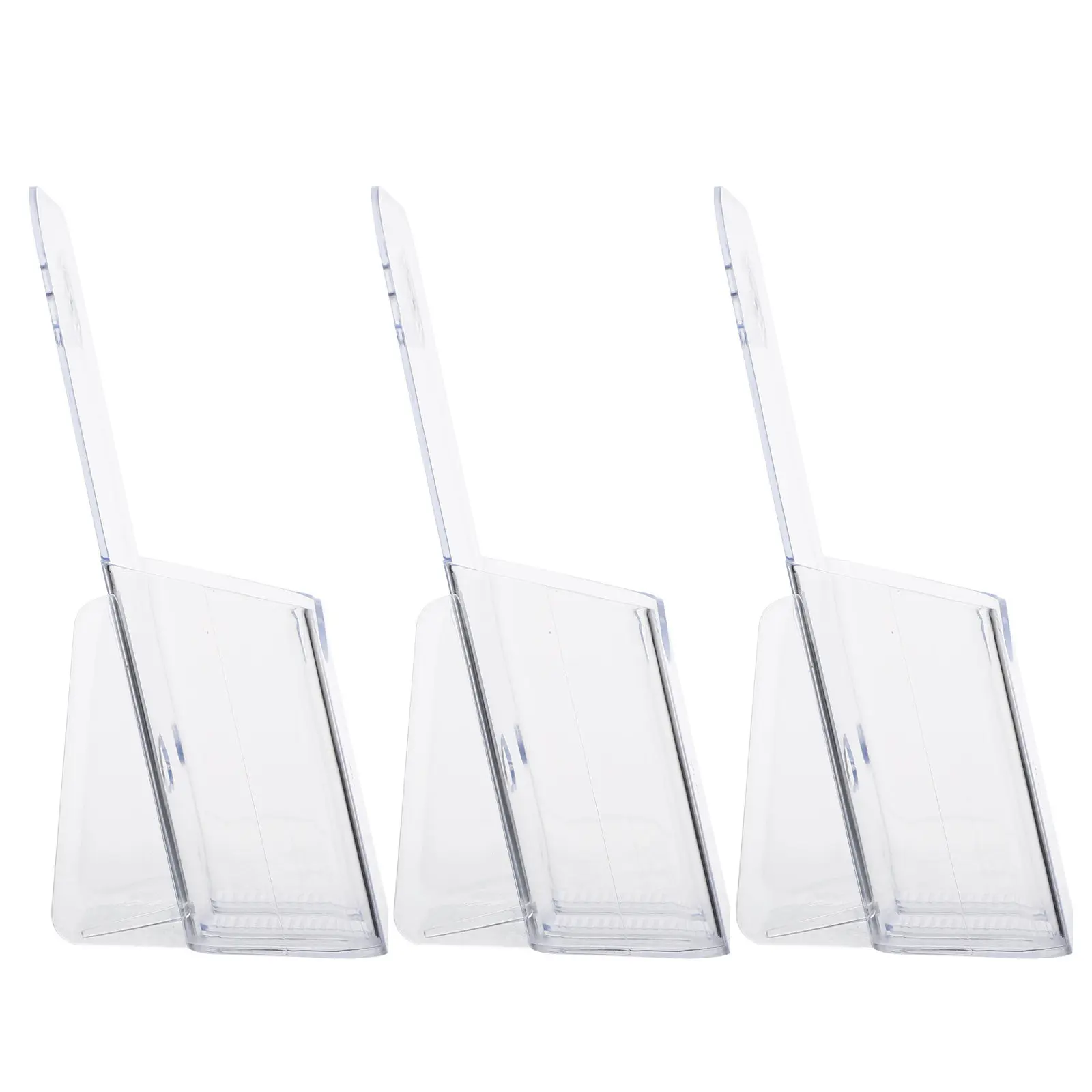 3Pcs 아크릴 팜플렛 디스플레이 스탠드 투명 교수형 사무실 브로셔 홀더 데스..