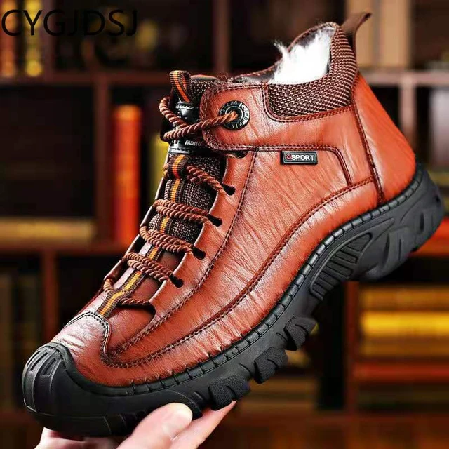 Chunky Boots scarpe Casual in pelle stivaletti per uomo scarpe invernali  per uomo stivali da neve