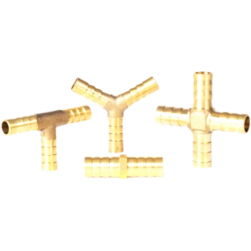 T X Y U Type Brass 4mm 6mm 8mm 10mm 12mm Splicer Pipe Fitting Hose Barb Copper Barbed Connector Joint Coupler Adapter pipe fitting water pipe fitting hose pipe fitting