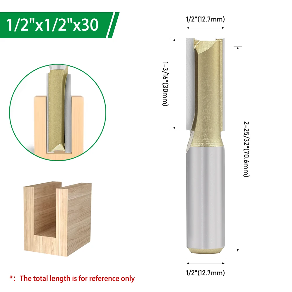 LAVIE 1 Stück 6mm 6,35mm 12,7mm Schaftfräser für Holz, gerader Fräser für Holzbearbeitung, Nutfräser, Fräswerkzeug H060020 – Detail 35