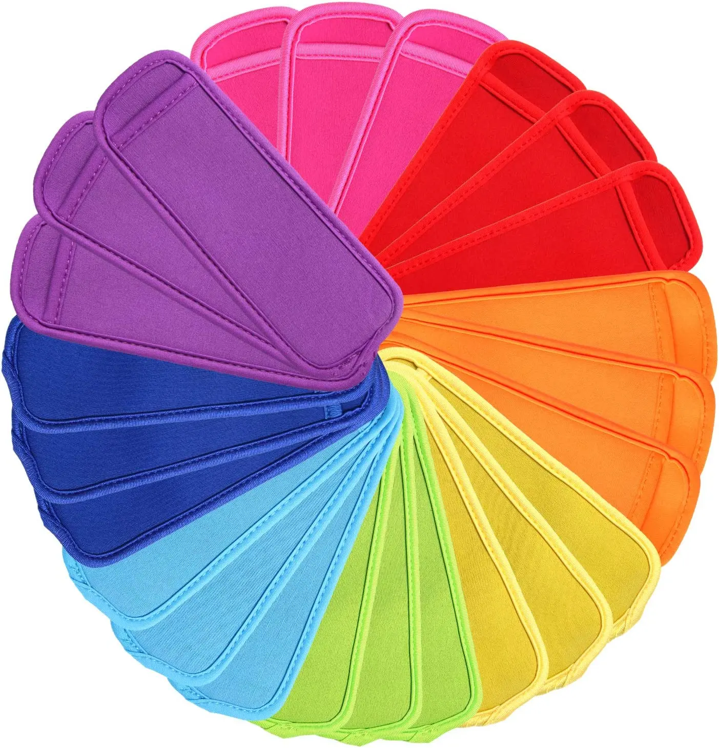 Colorful Ice Pop Sleeves ice cream bag 24 Pack Reusable Popsicle Bags