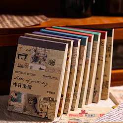 Autocollants rétro Scrapbooking, bloc notes, lettres de la série hier, papier, pour journal intime, papeterie scolaire et de bureau, 60 feuilles/paquet 