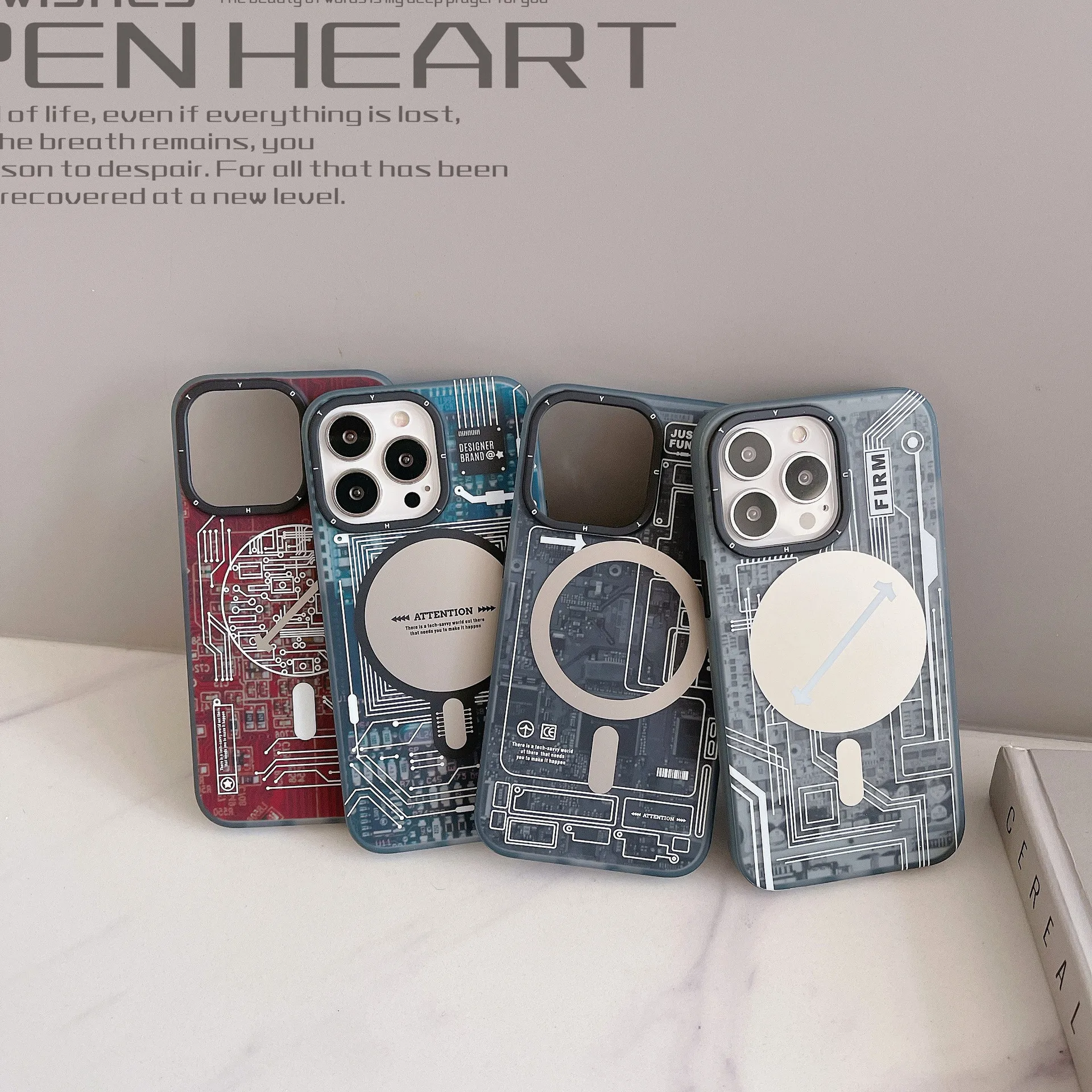 

Подходит для Apple iPhone 14, Магнитный чехол на присоске для телефона, печатная плата Chaoku 14 Promax matte 13, защитный чехол