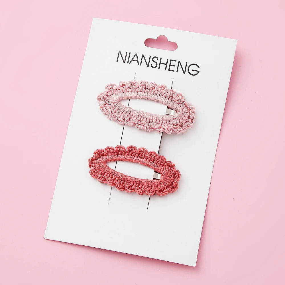 Hair Clips Hair Accessories Lovely Cotton Lace Trimming Hairpins BeBe Hair Clips Solid Color Headwears Hollow-out Baby Girl Hair Accessories Baby Items