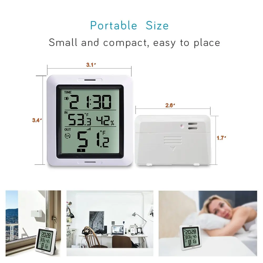 Ecowitt WH0280 Indoor Outdoor Thermometer Humidity Monitor, Includes WH53 Outdoor  Thermometer & Indoor Thermo-Hygrometer Console - AliExpress