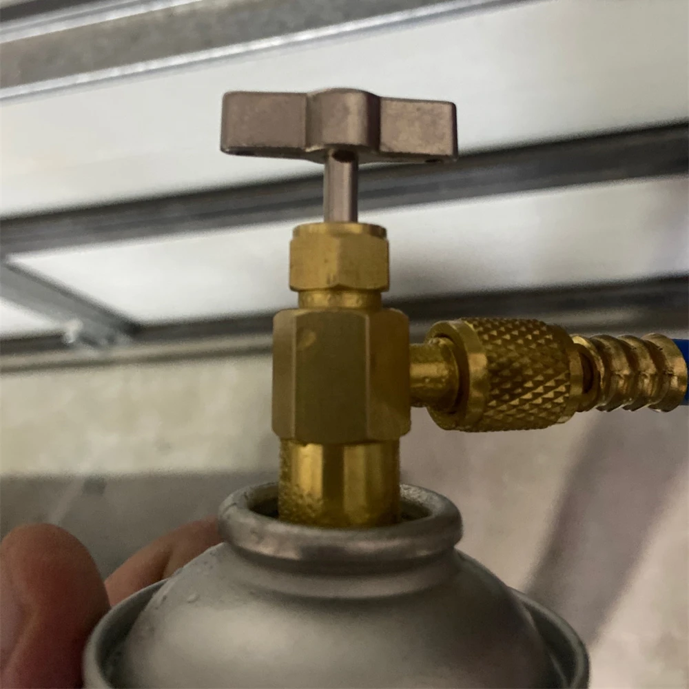 Klimaanlage werkzeuge freon kältemittel dosenöffner ct338 339 r12 r600a r22 r134a offenes ventil r134a kältemittel flaschen öffner – Detail 4