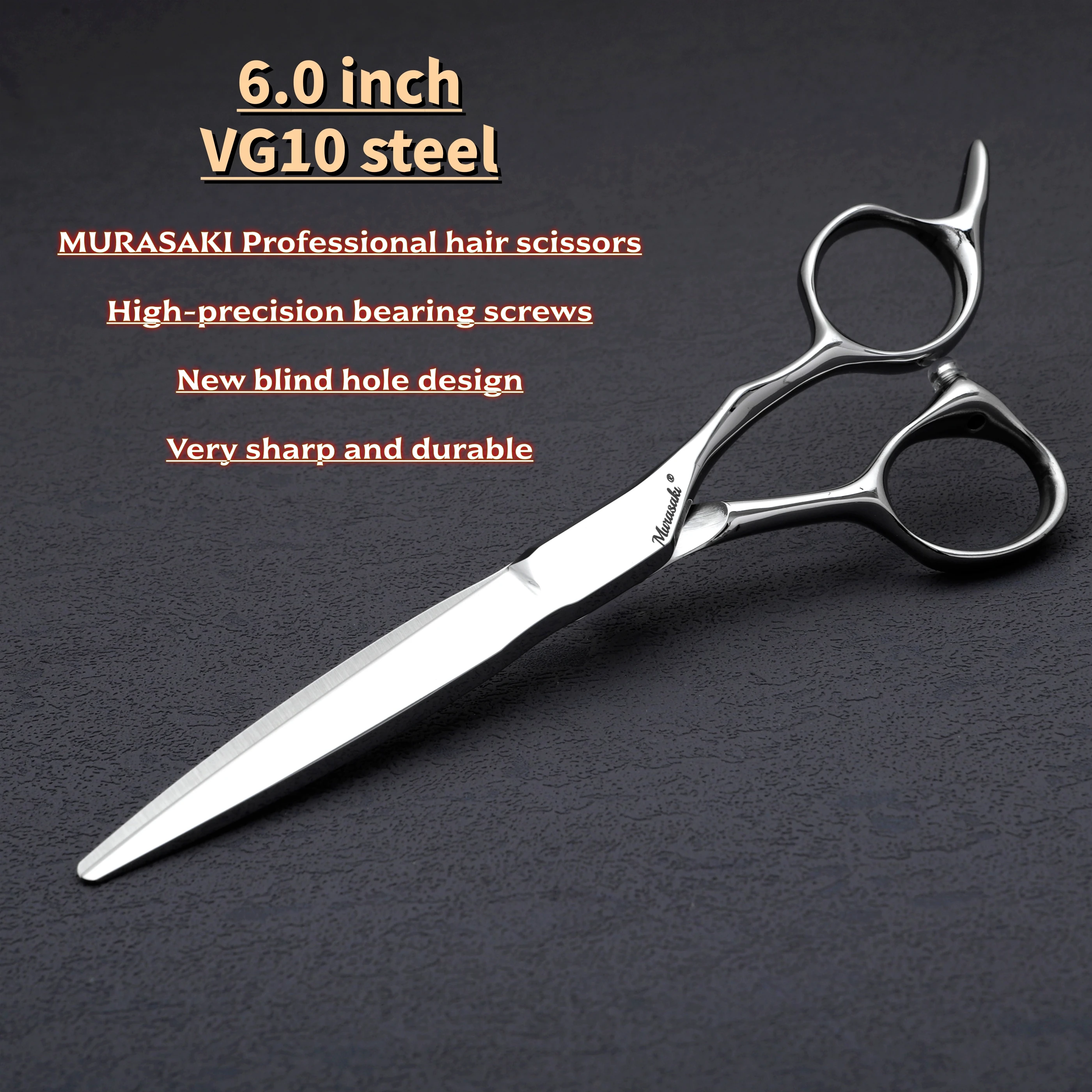 MURASAKI Professionelle Effilierschere, japanische Texturschere aus VG10-Stahl für Männer und Frauen, hochwertiges Friseurzubehör – Detail 11