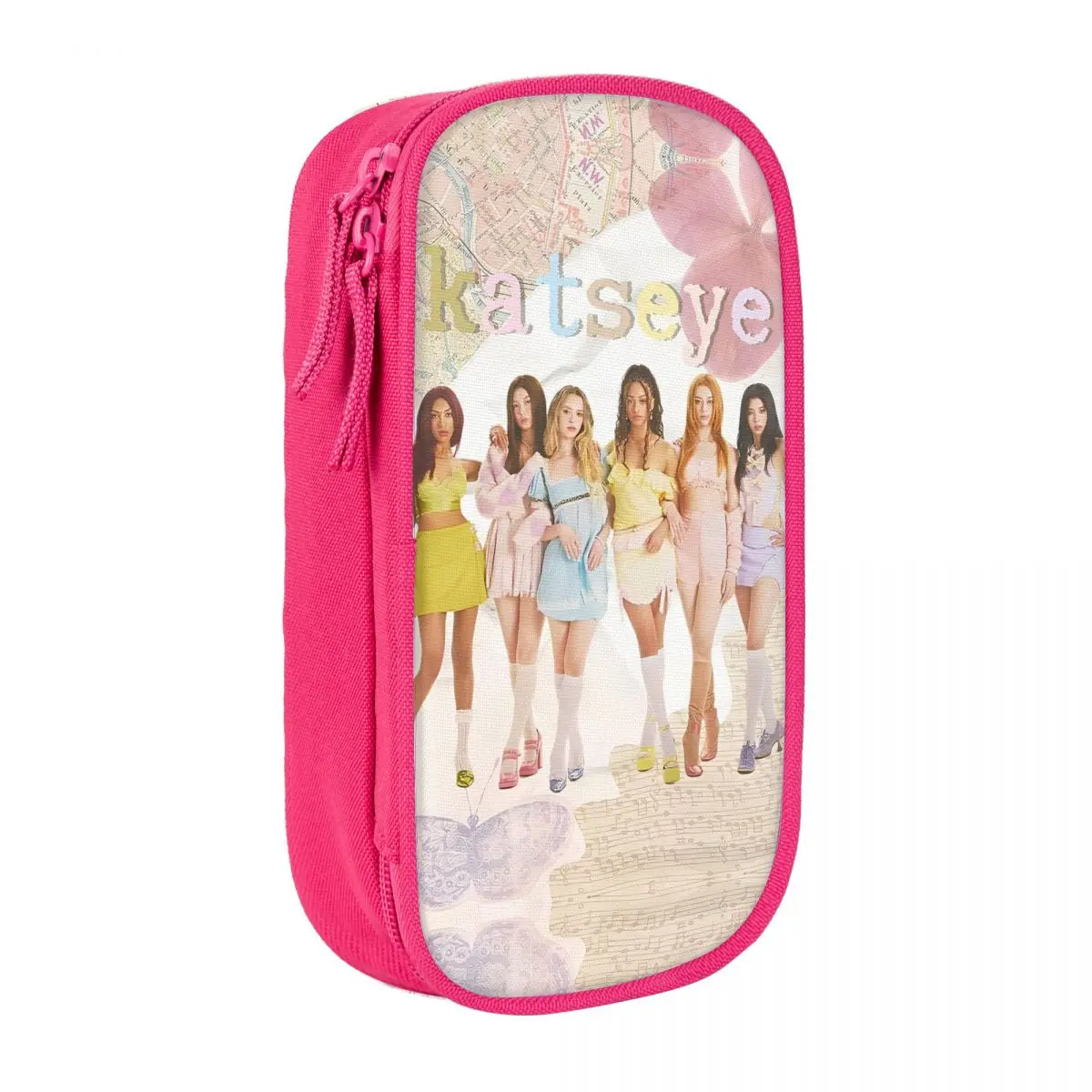 Katseye Kpop Music Pencil Case – Fun & Spacious Student School Gift
