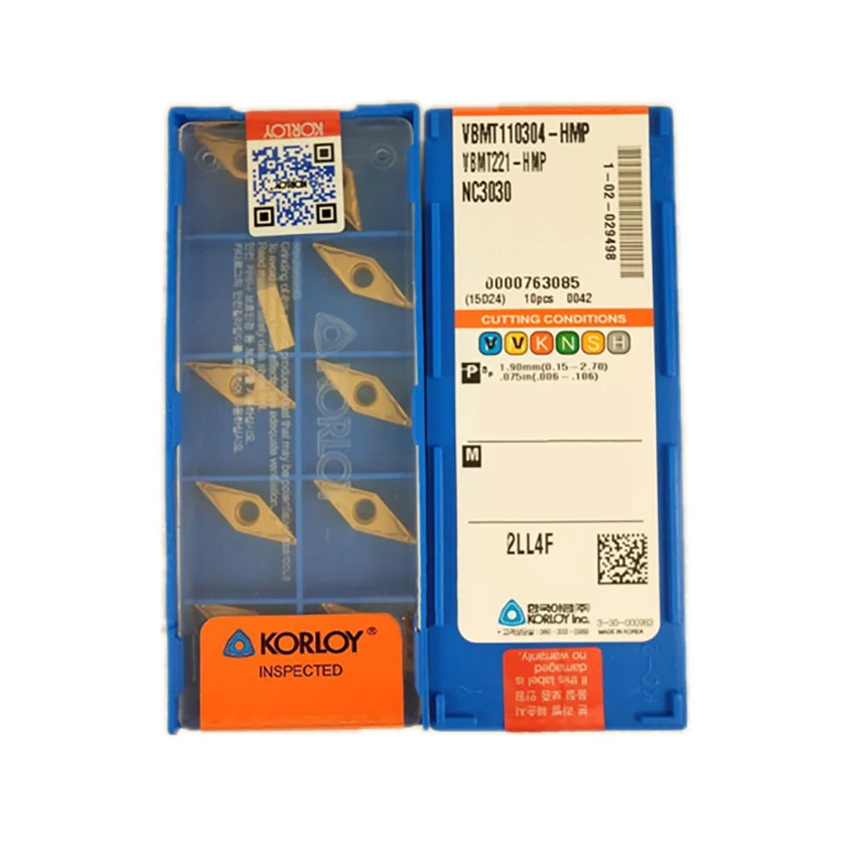 

KORLOY 100% оригинальные VBMT VBMT11 VBMT16 VBMT160404 VBMT160408 VBMT110304 HMP NC3030 карбидные Токарные Вставки средней отделки