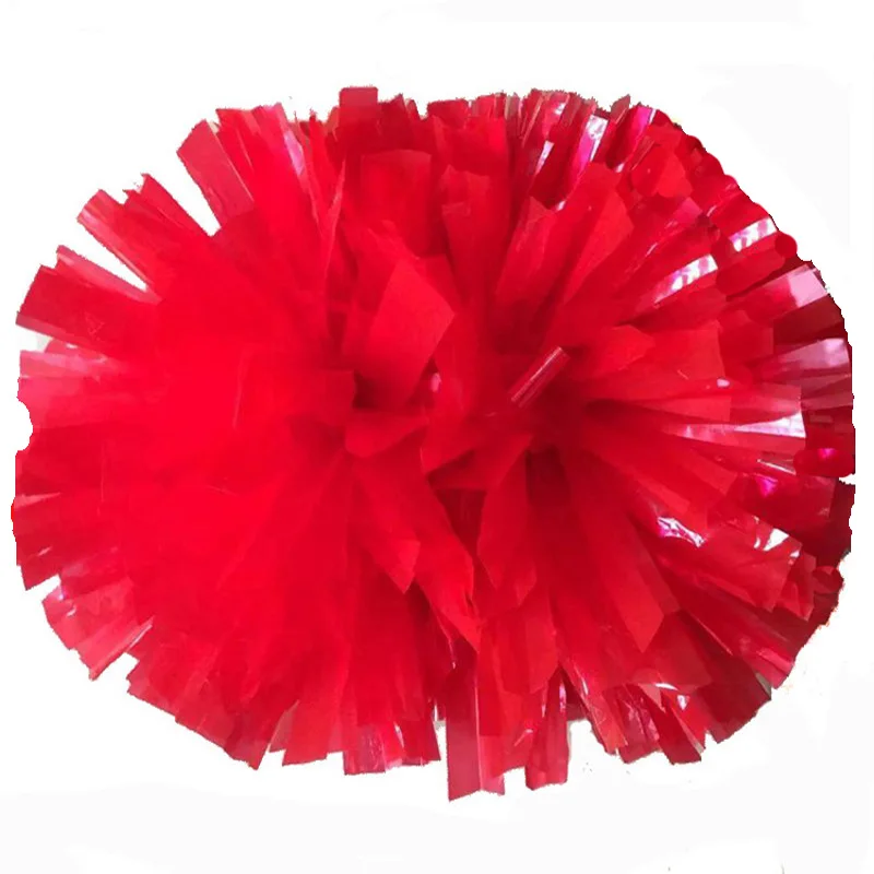2Pcs, Pom Pom With Blue White Poms, 32CM, Baton Handle, Sport Victory Supplies, Nonfading