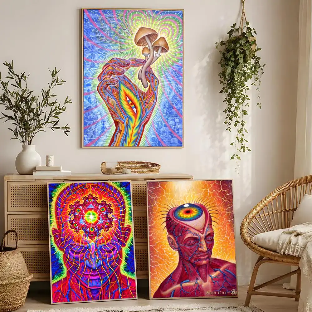 Alex Grey Poster HD Wall Art Decal - Self-Adhesive Aesthetic Home Decor