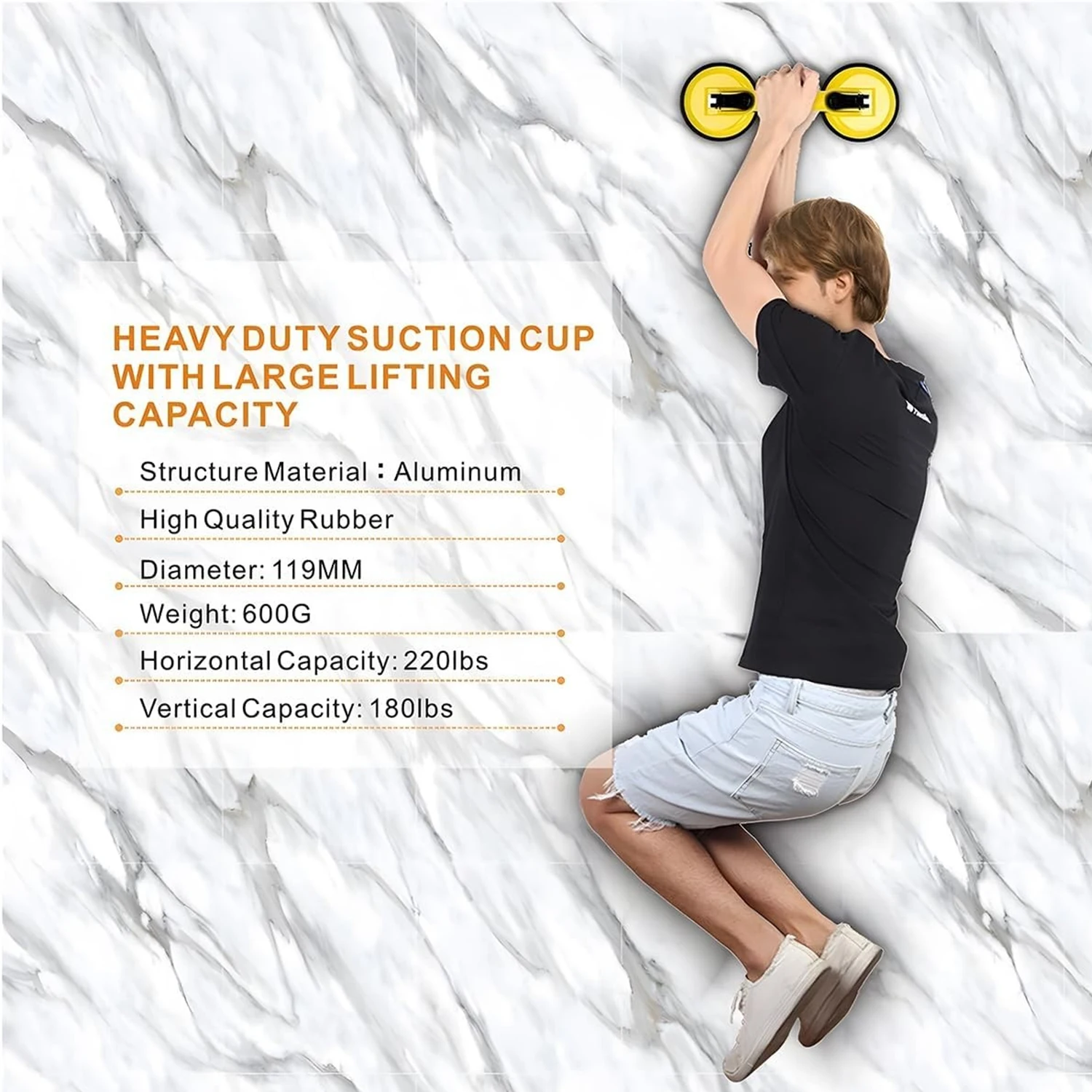 Suction Cup Lifter Handheld Lifting Clamp Glass Puller Strong Grip Vacuum Lifter Tile Lifting Tool Suction Handling Tool