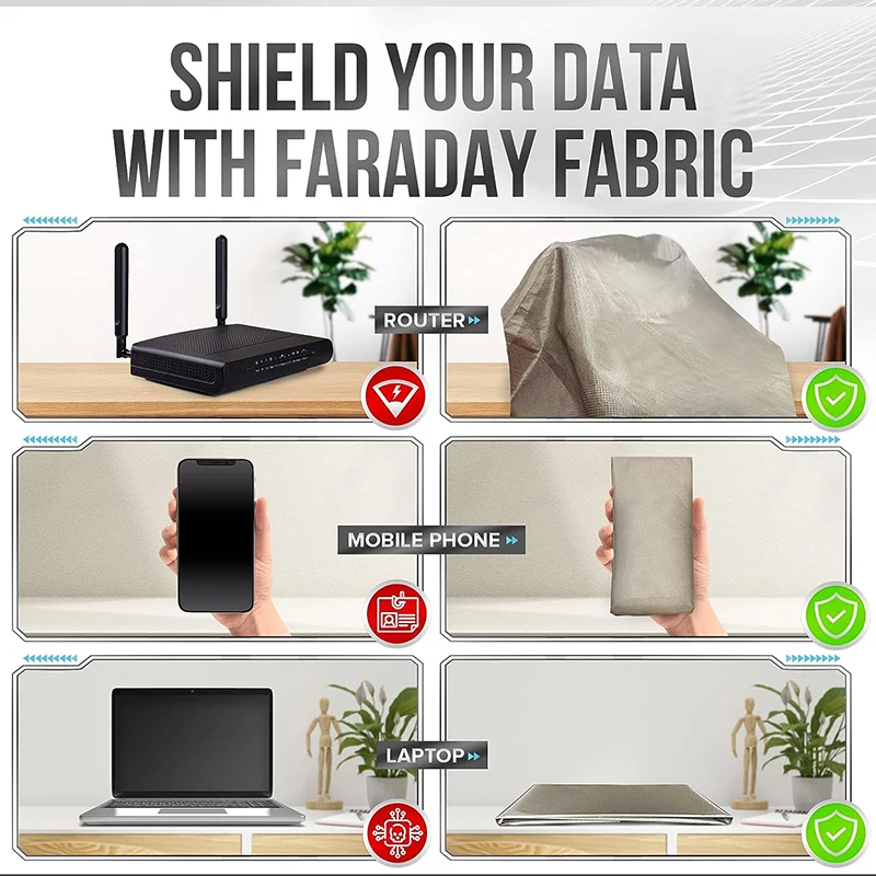 New RFID Shielding Faraday Fabric 4G 5G WIFI EMF EMI High Frequency  Electromagnetic Shielding Cloth DIY Wireless Shield Fabric - AliExpress