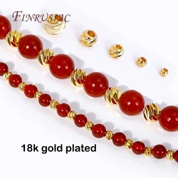 Elegant Gold - Toned Spacer Beads for Jewelry Crafting - Premium Metal Separator Beads (18K gold plated)