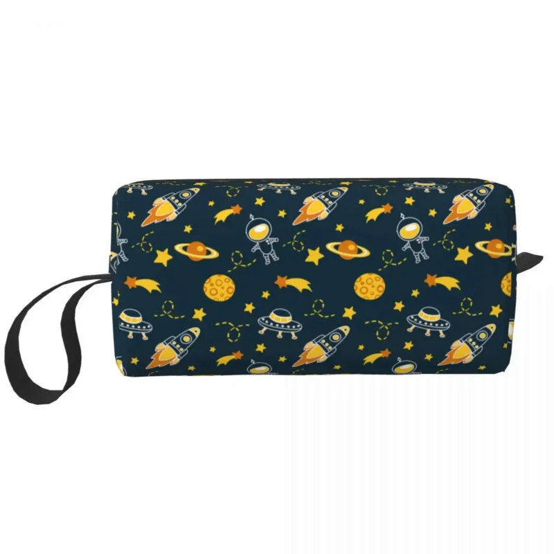 

Space Rocket Galaxy Planet Cosmetic Bag Large Capacity Universe Astronaut Spaceship Makeup Case Beauty Storage Toiletry Bags