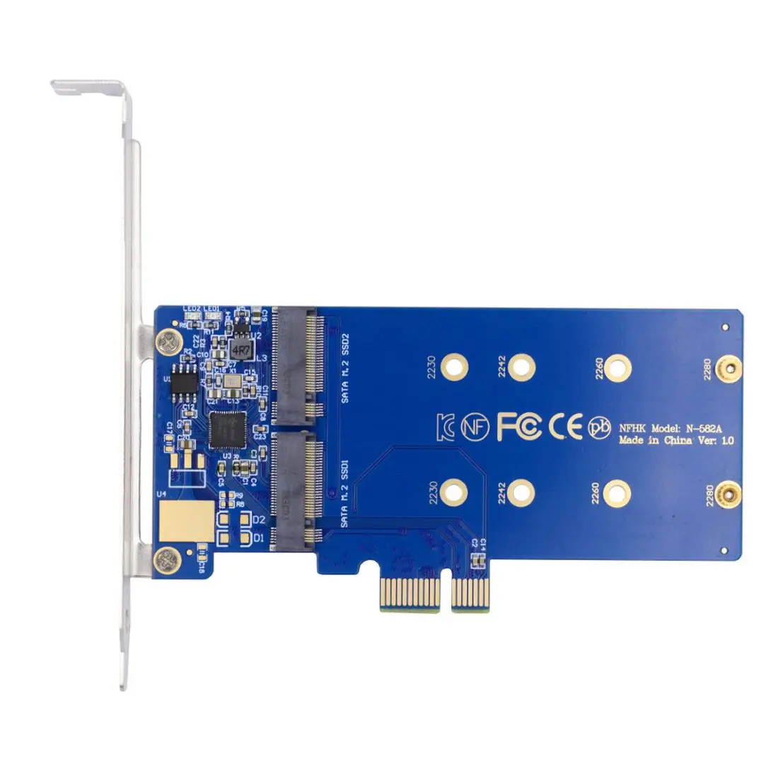 

Jimier 2 SATA SSD к адаптеру PCI-E x1, двойной SATA NGFF ключ B + M SSD к PCI-E x1 адаптер материнской платы JMB582