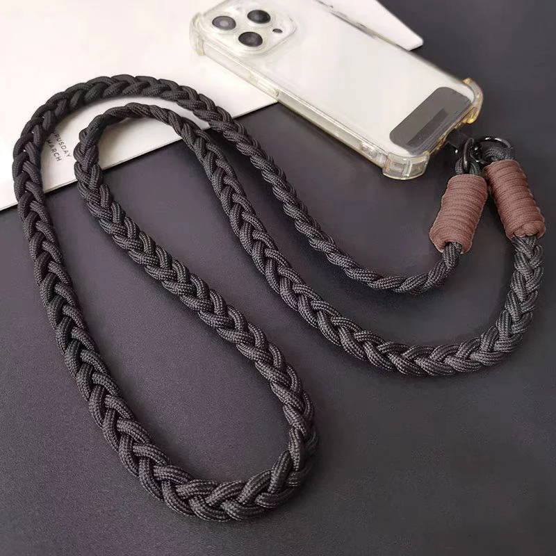 Women's Crossbody Braided Phone Lanyard with Camera Strap & Travel Chain