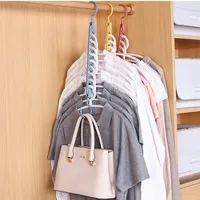 Nine-Hole Hanger Creative Multi-Functional Hanger Household Internet Popular Storage Artifact Non-Slip Drying Rack 2