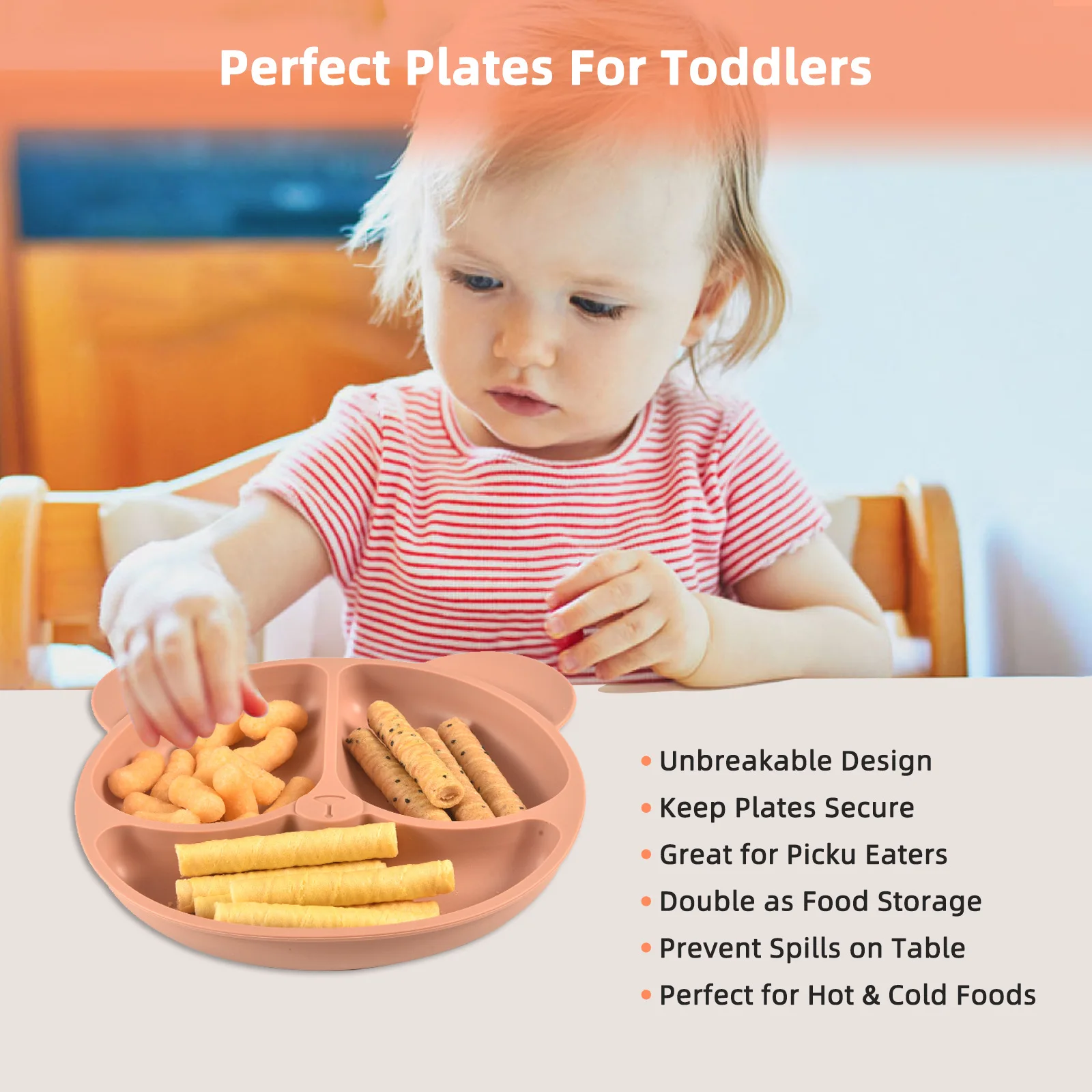 9PCS/Set BPA Free Silicone Baby Feeding Set Sucker Bowl Divided Dinning Plate Straw Cup Spoon Fork Adjustable Bib Children Dishe 4