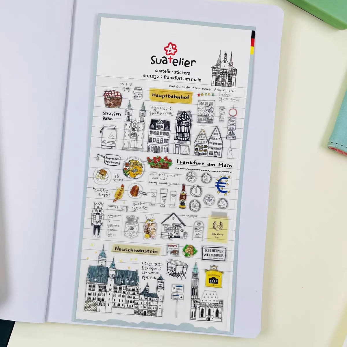 Koreanischer Import Suatelier Frankfurt am Main Dekorative Washi-Aufkleber Scrapbooking DIY Journal Schreibwaren Aufkleber Schulgeschenk