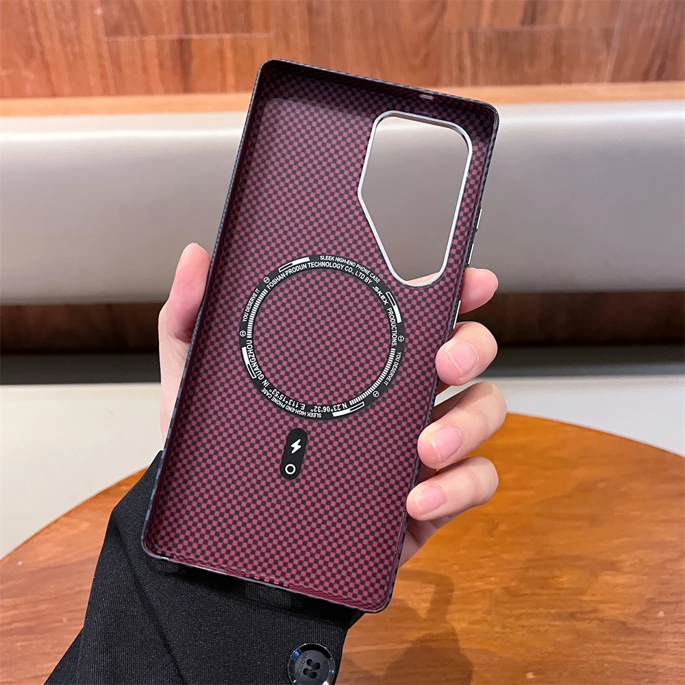 Colorful Carbon Fibre Stripe Magnetic Phone Case – Thin & Shockproof Cover